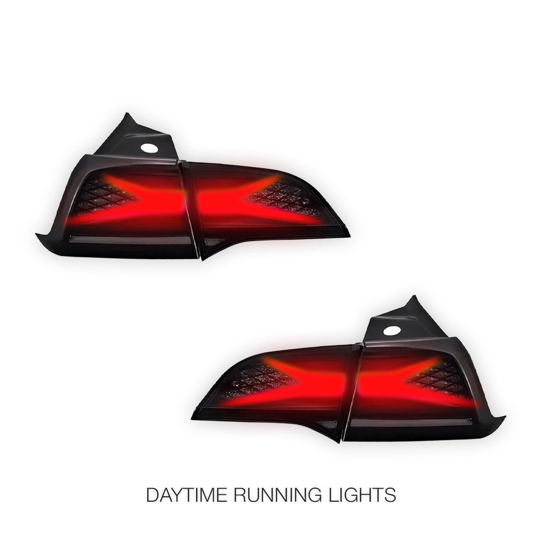 Tesla Model 3 Sedan (2019 - 2023) Sequential Smoked Tail Lights LH + RH