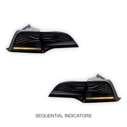 Tesla Model Y SUV (2022 - 2023) Sequential Smoked Tail Lights LH + RH
