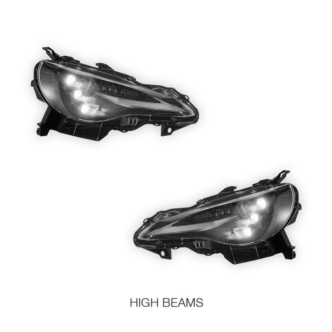 Subaru BRZ (2012 - 2021) Sequential RGB DRL Full LED Projector Headlights LH + RH