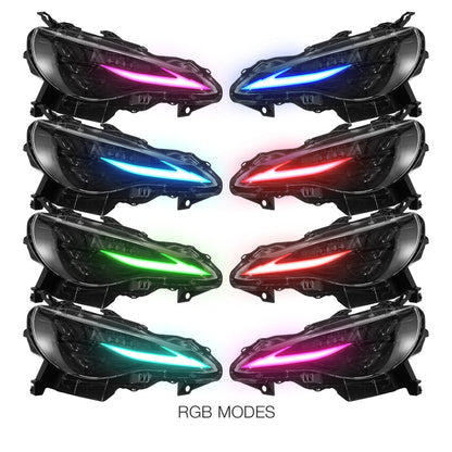 Subaru BRZ (2012 - 2021) Sequential RGB DRL Full LED Projector Headlights LH + RH