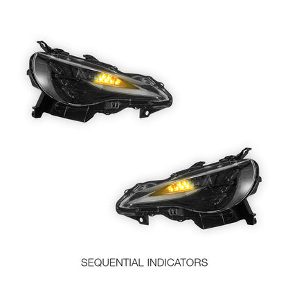 Subaru BRZ (2012 - 2021) Sequential RGB DRL Full LED Projector Headlights LH + RH