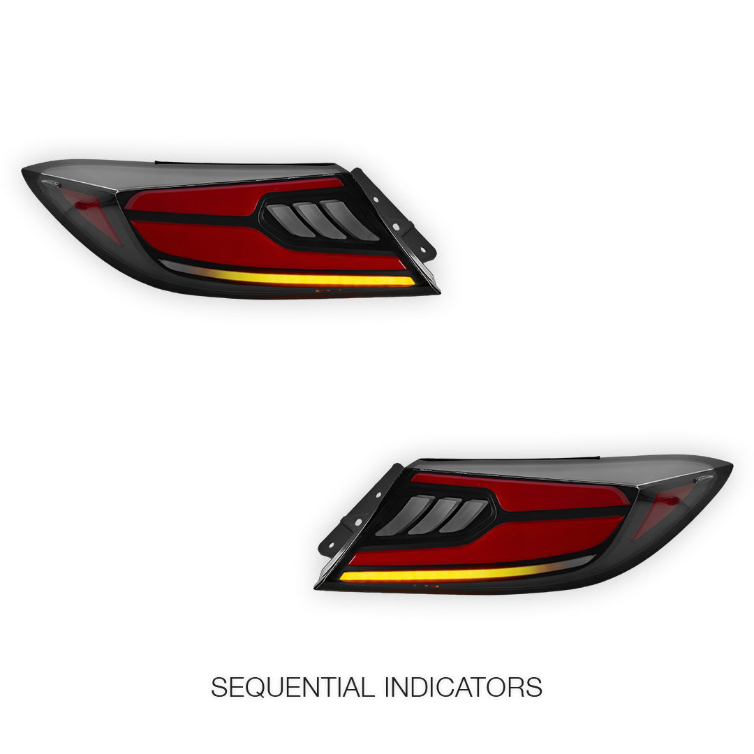 Toyota 86 2nd Gen. (2022 - 2023) Smoked Clam-Style Sequential LED Tail Lights LH + RH