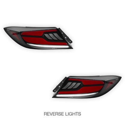 Toyota 86 2nd Gen. (2022 - 2023) Smoked Clam-Style Sequential LED Tail Lights LH + RH