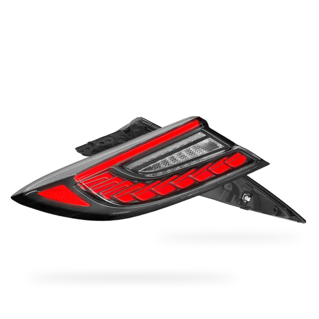 Toyota 86 2nd Gen. (2022 - 2024) Clear Red Dragon-Scale Style Sequential LED Tail Lights LH + RH