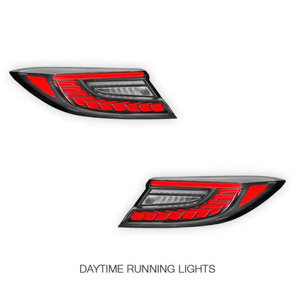 Toyota 86 2nd Gen. (2022 - 2024) Clear Red Dragon-Scale Style Sequential LED Tail Lights LH + RH
