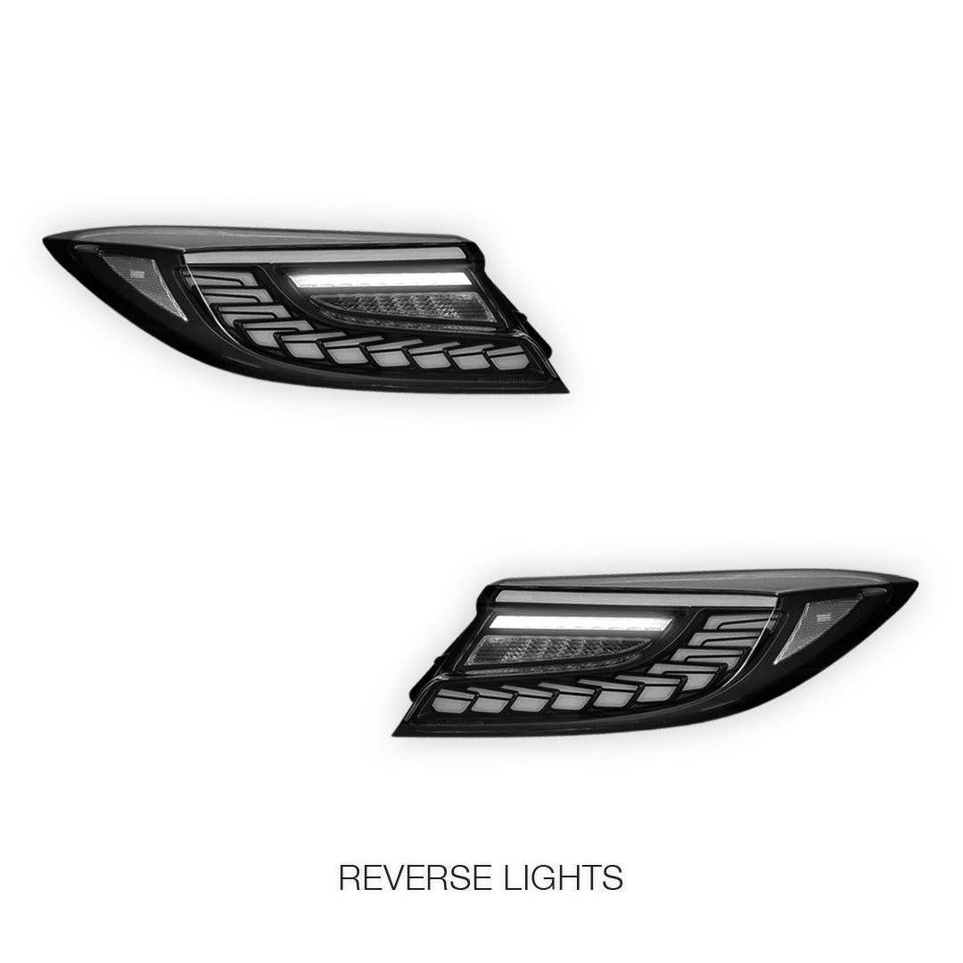 Toyota 86 2nd Gen. (2022 - 2024) Clear White Dragon-Scale Style Sequential LED Tail Lights LH + RH