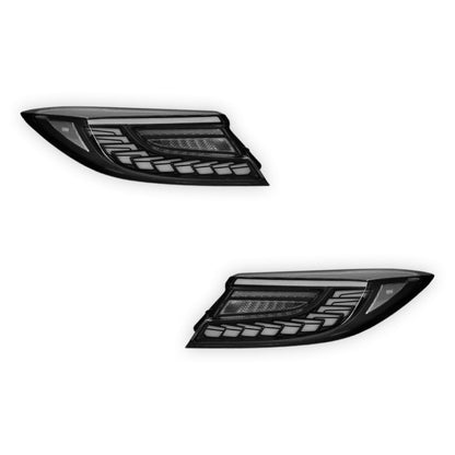 Toyota 86 2nd Gen. (2022 - 2024) Clear White Dragon-Scale Style Sequential LED Tail Lights LH + RH