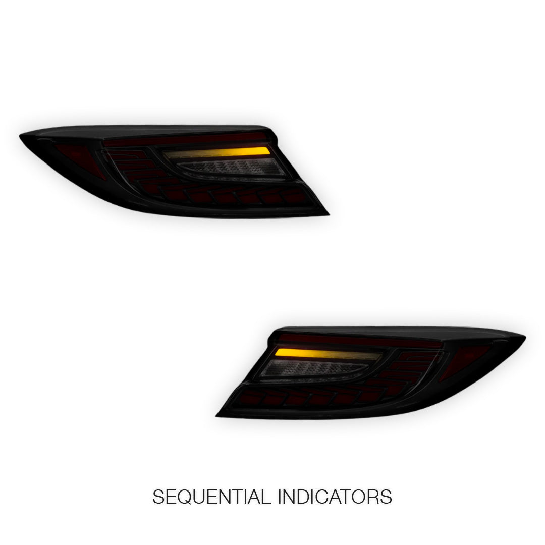Toyota 86 2nd Gen. (2022 - 2024) Smoked Sequential Dragon-Scale Style LED Tail Lights LH + RH