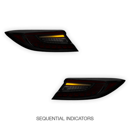 Toyota 86 2nd Gen. (2022 - 2024) Smoked Sequential Dragon-Scale Style LED Tail Lights LH + RH