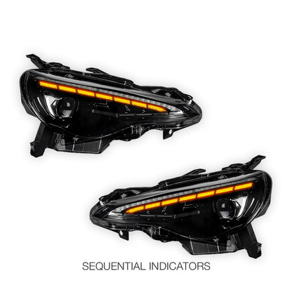 Toyota GT86 (2012 - 2021) Demon Eye Style Sequential Projector Headlights LH + RH