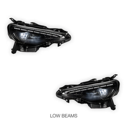 Toyota 86 GT86 (2012 - 2021) RGB Demon Eye Style Sequential Projector Headlights LH + RH
