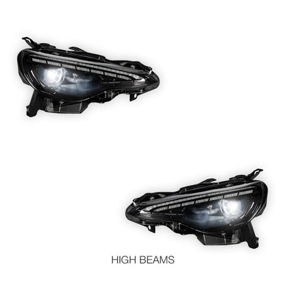 Toyota 86 GT86 (2012 - 2021) RGB Demon Eye Style Sequential Projector Headlights LH + RH