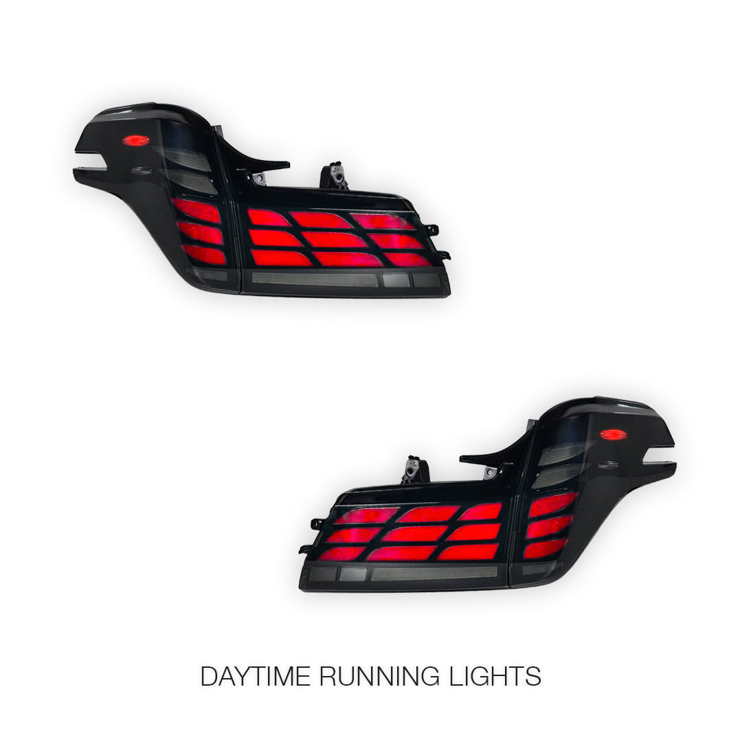 Toyota Alphard AH30 (2019 - 2023) Smoked Sequential LED Tail Lights with Trunk Lights LH + RH