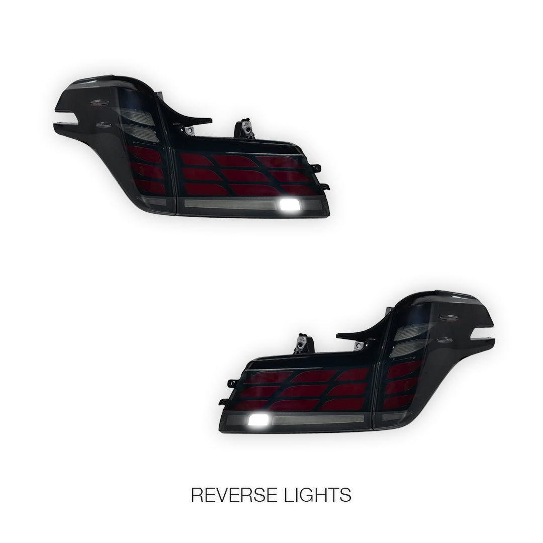 Toyota Alphard AH30 (2019 - 2023) Smoked Sequential LED Tail Lights with Trunk Lights LH + RH