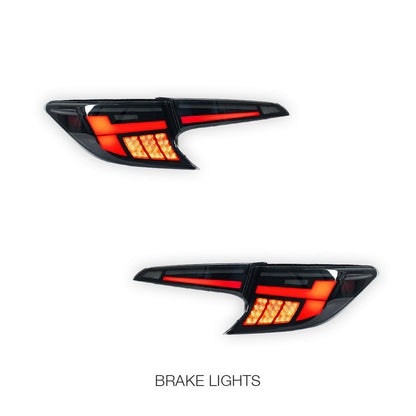 Toyota Corolla E210 Hatch (2019 - 2024) Black LED Sequential Tail Lights LH + RH