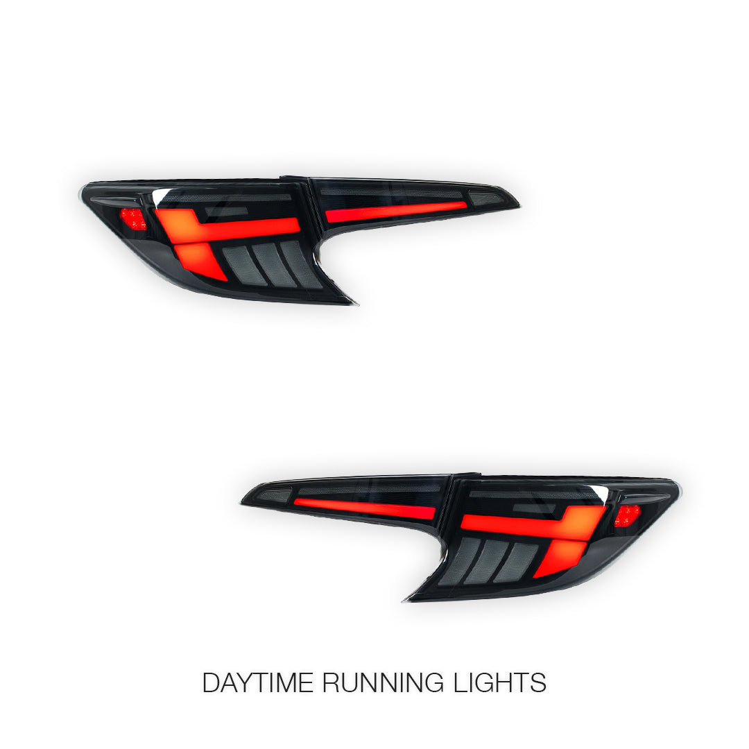 Toyota Corolla E210 Hatch (2019 - 2024) Black Red LED Sequential Tail Lights LH + RH