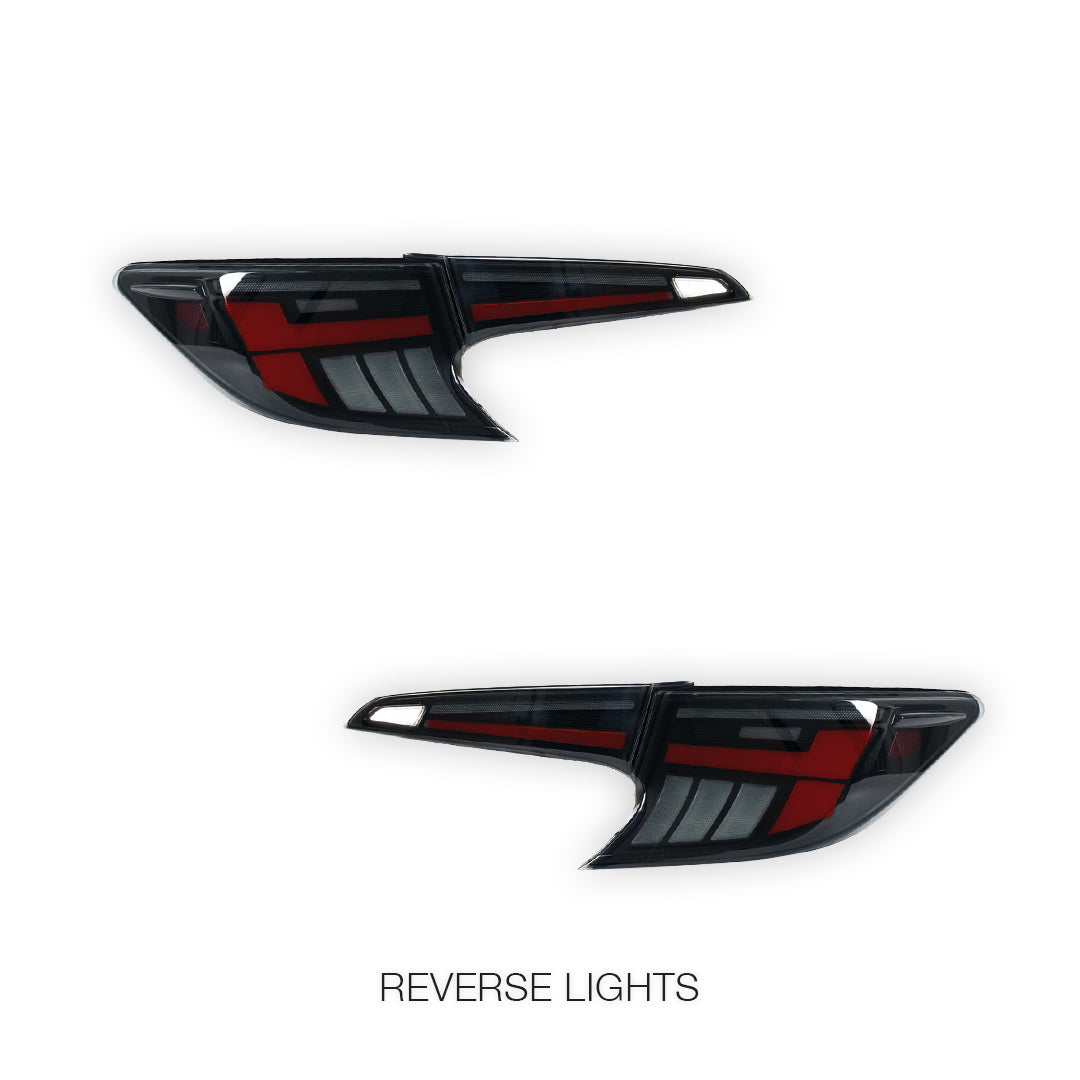 Toyota Corolla E210 Hatch (2019 - 2024) Black Red LED Sequential Tail Lights LH + RH