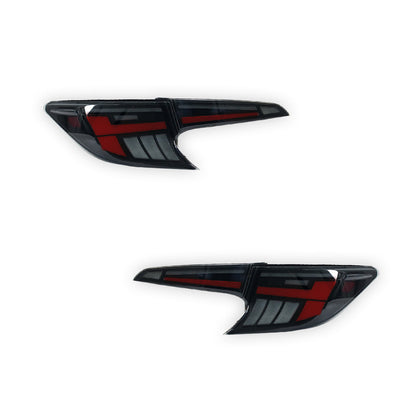 Toyota Corolla E210 Hatch (2019 - 2024) Black Red LED Sequential Tail Lights LH + RH