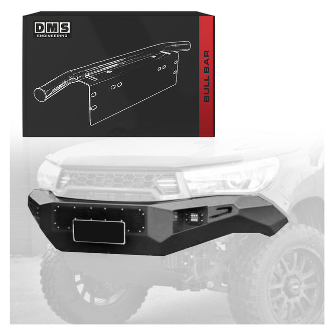 Toyota HiLux N80 Revo (2015 - 2019) Steel Bull Bar + LED Lights