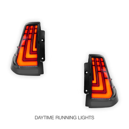 Toyota LandCruiser Prado 150 Series (2010 - 2018) Smoked L-Blade Style LED Tail Lights LH + RH