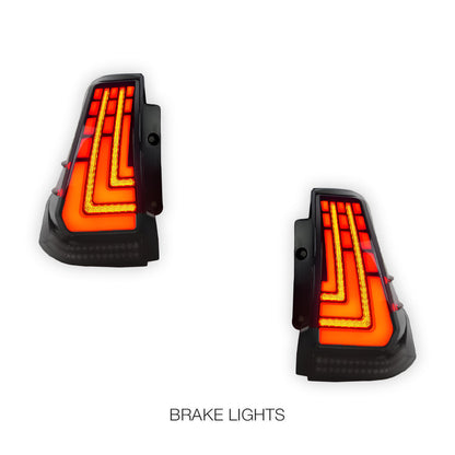 Toyota LandCruiser Prado 150 Series (2010 - 2018) Smoked L-Blade Style LED Tail Lights LH + RH