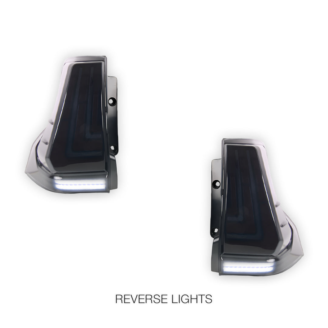 Toyota LandCruiser Prado 150 Series (2010 - 2018) Smoked L-Blade Style LED Tail Lights LH + RH