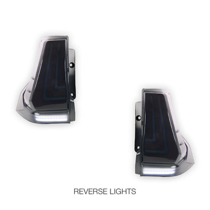 Toyota LandCruiser Prado 150 Series (2010 - 2018) Smoked L-Blade Style LED Tail Lights LH + RH