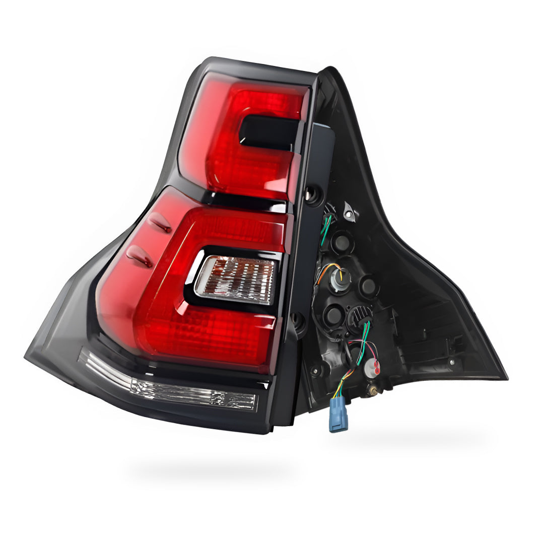 Toyota LandCruiser Prado 150 Series (2010 - 2018) Smoked Squared LED Tail Lights LH + RH
