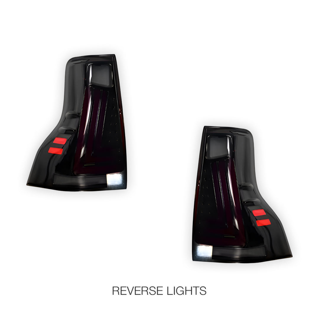 Toyota LandCruiser Prado 150 Series (2013 - 2017) Smoked Dot Matrix Style  LED Tail Lights LH + RH