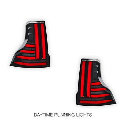 Toyota LandCruiser Prado 150 Series (2013 - 2018) Smoked LED Tail Lights LH + RH