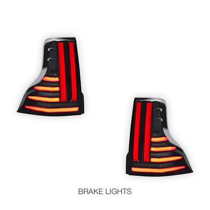 Toyota LandCruiser Prado 150 Series (2013 - 2018) Smoked LED Tail Lights LH + RH