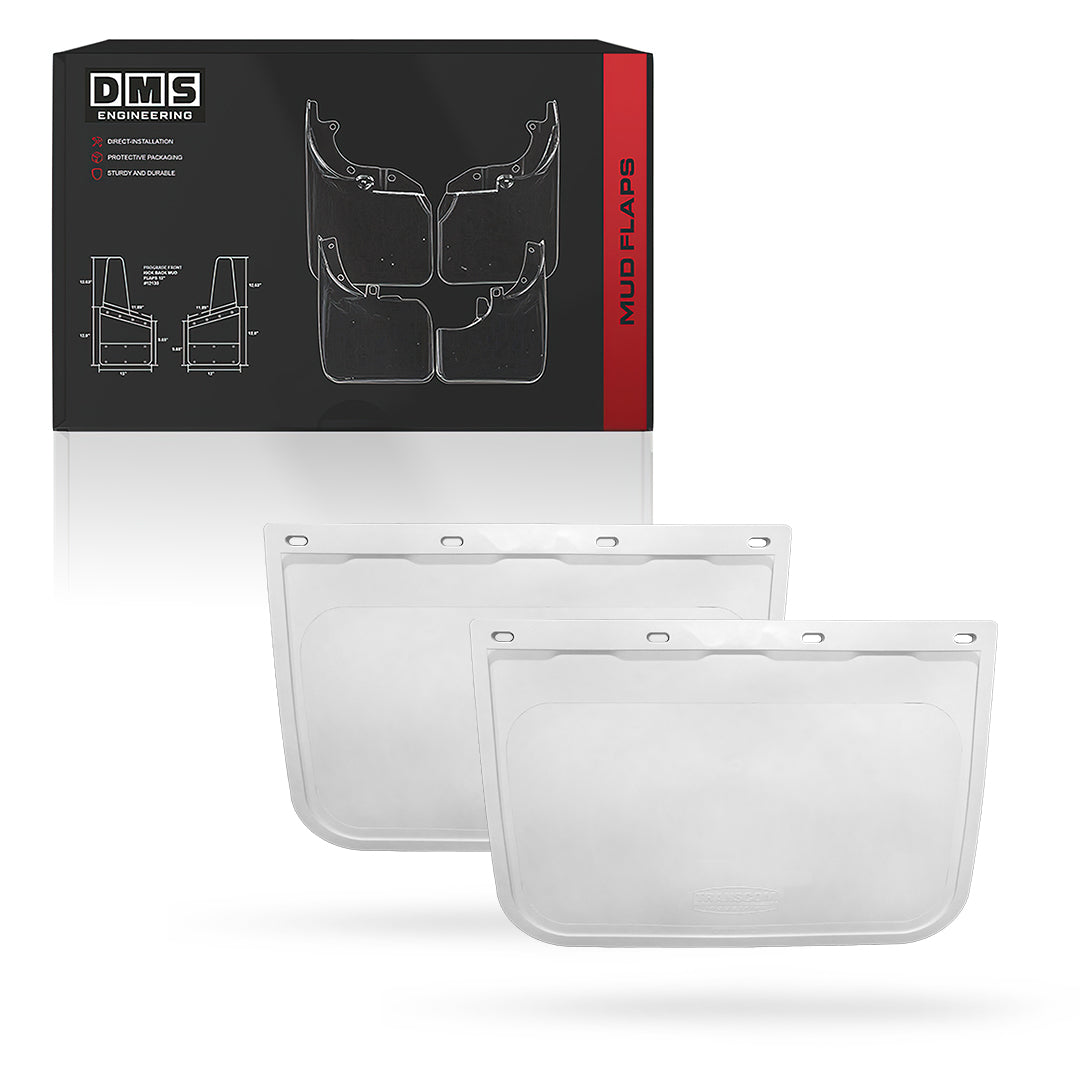 Universal Heavy Duty Truck White Mud Flaps