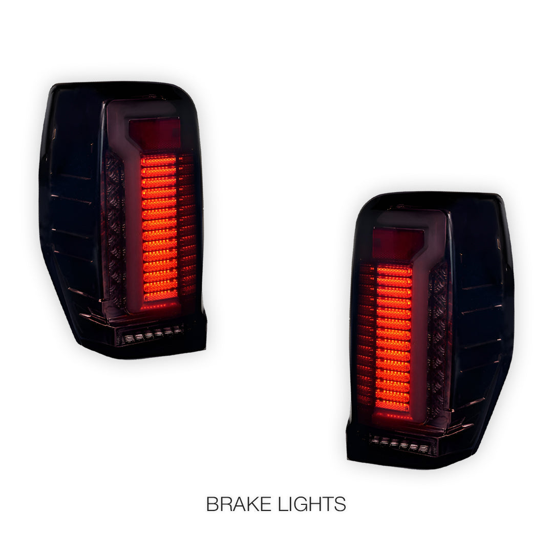 Mitsubishi Triton MR (2018 - 2023) Smoked Sequential 3D Full LED Stripe Bar Tail Lights LH + RH