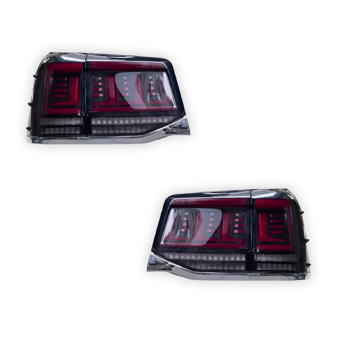 Toyota LandCruiser 200 Series (2016 - 2021) Black Sequential LED Tail Lights LH + RH