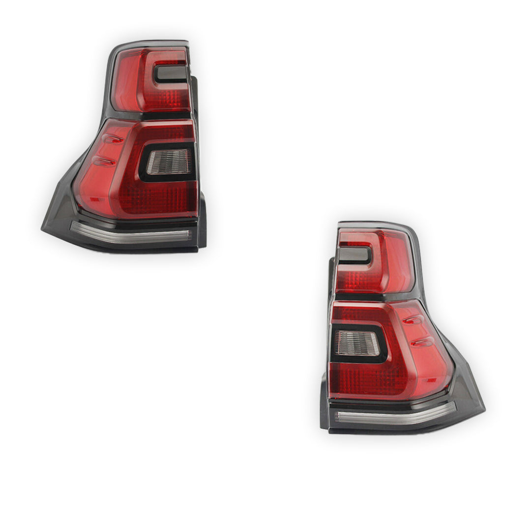 Toyota LandCruiser Prado 150 Series (2010 - 2017) Sequential Red Smoked Tail Lights LH + RH