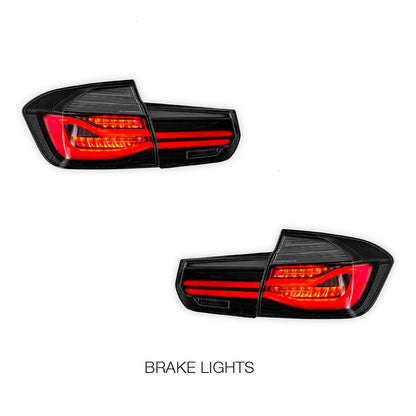 BMW 3-Series F30 / F80 / M3 (2012 - 2019) Sequential Smoked LED Tail Lights LH + RH