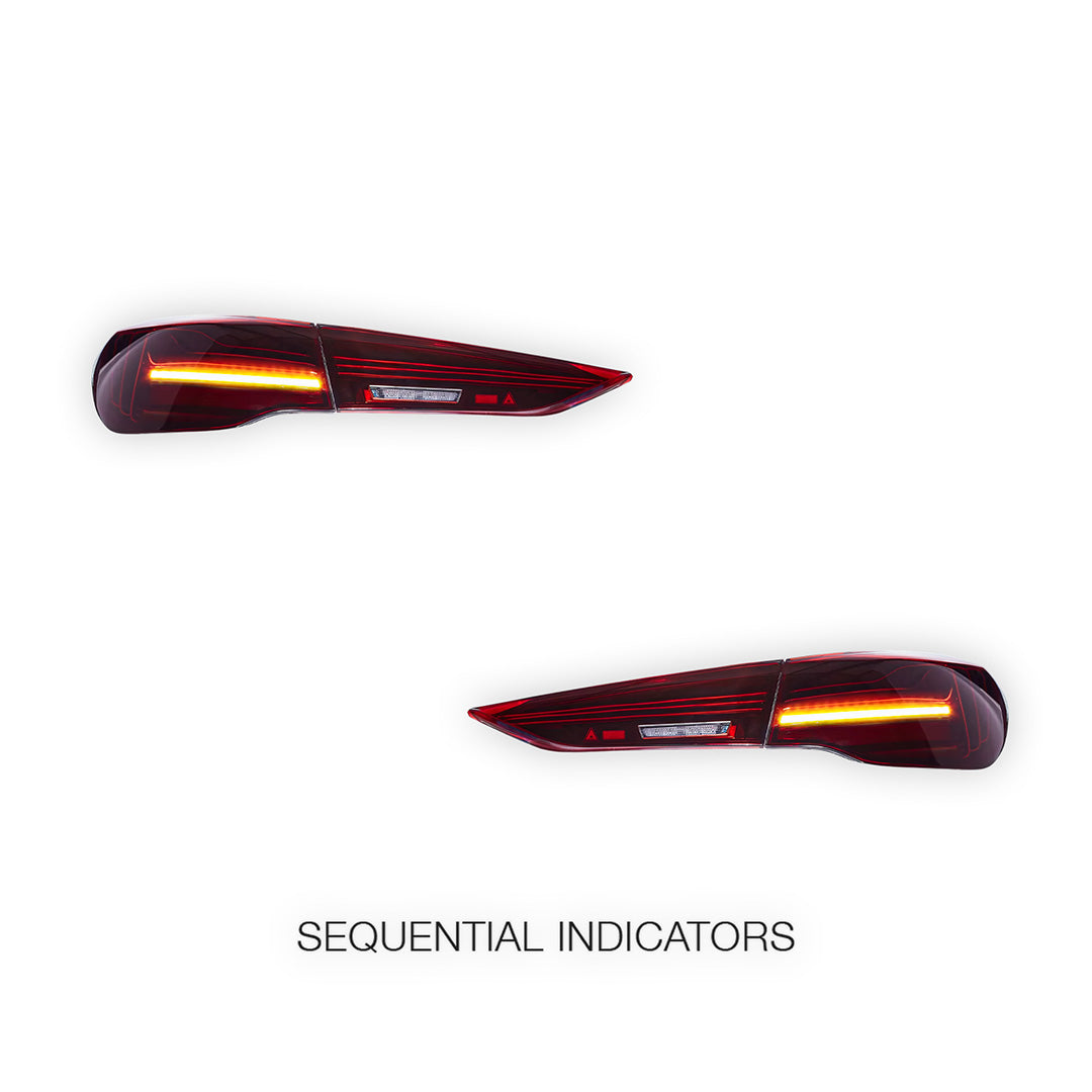 BMW 4-Series G22 / G23 / G26 (2020 - 2025) Sequential Red Full LED Tail Lights LH + RH