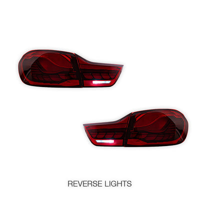 BMW 4-Series F32 / F33 / F36 / F82 / F83 (2014 - 2020) GTS Style Sequential Red Full LED Tail Lights LH + RH