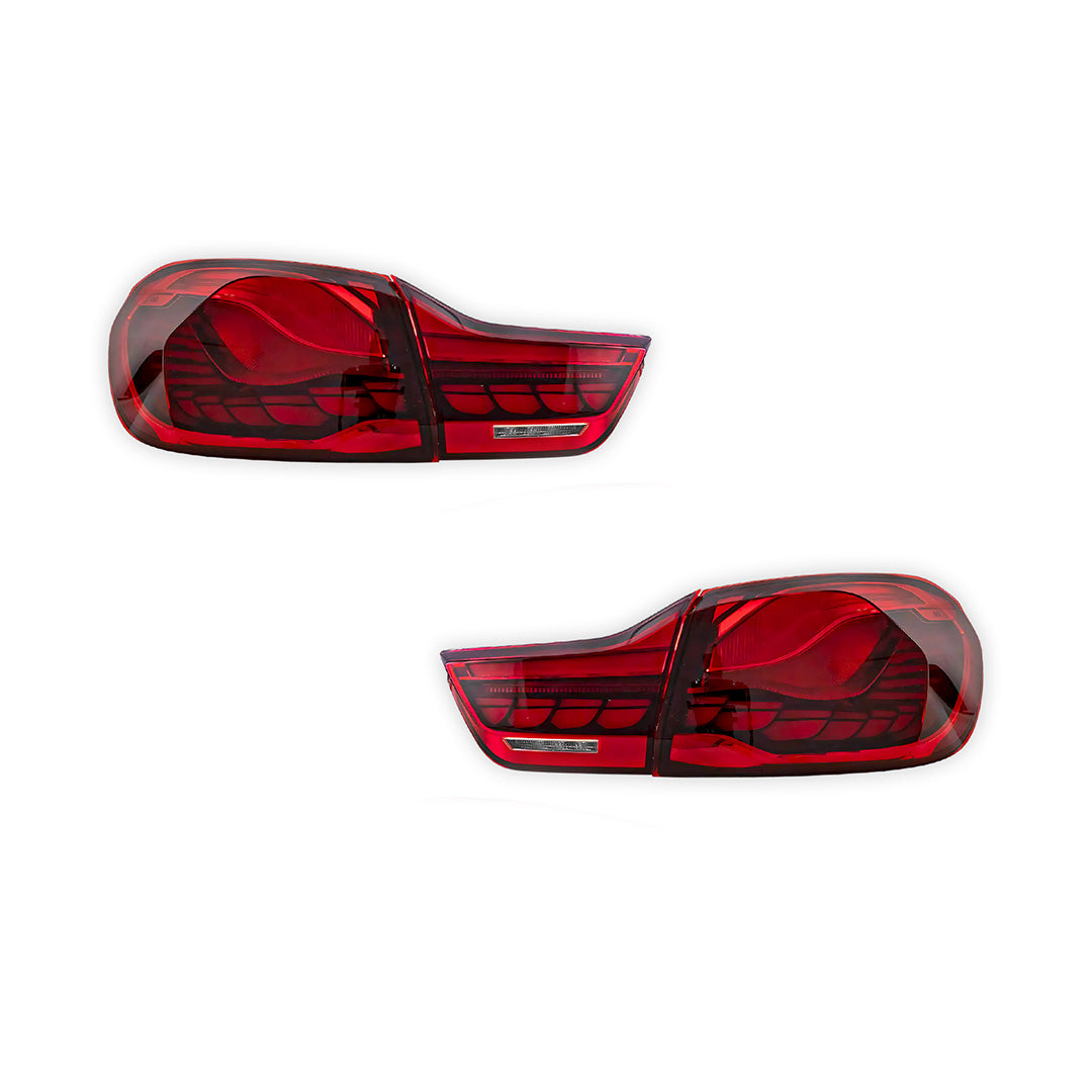 BMW 4-Series F32 / F33 / F36 / F82 / F83 (2014 - 2020) GTS Style Sequential Red Full LED Tail Lights LH + RH