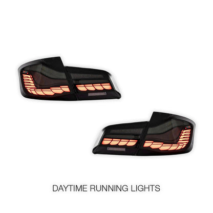 BMW 5-Series F10 / F18 (2011 - 2017) Sequential Smoked Full LED Tail Lights LH + RH
