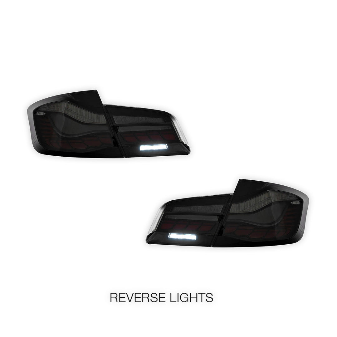 BMW 5-Series F10 / F18 (2011 - 2017) Sequential Smoked Full LED Tail Lights LH + RH