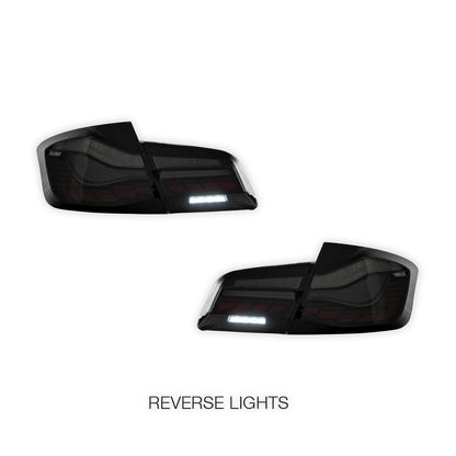 BMW 5-Series F10 / F18 (2011 - 2017) Sequential Smoked Full LED Tail Lights LH + RH