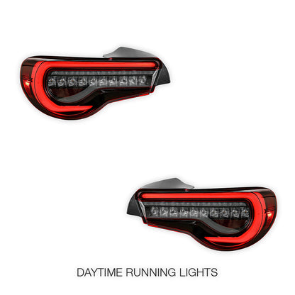 Toyota 86 / ZN6 1st Gen. (2012 - 2021) Sequential Clear Red Full LED Tail Lights LH + RH
