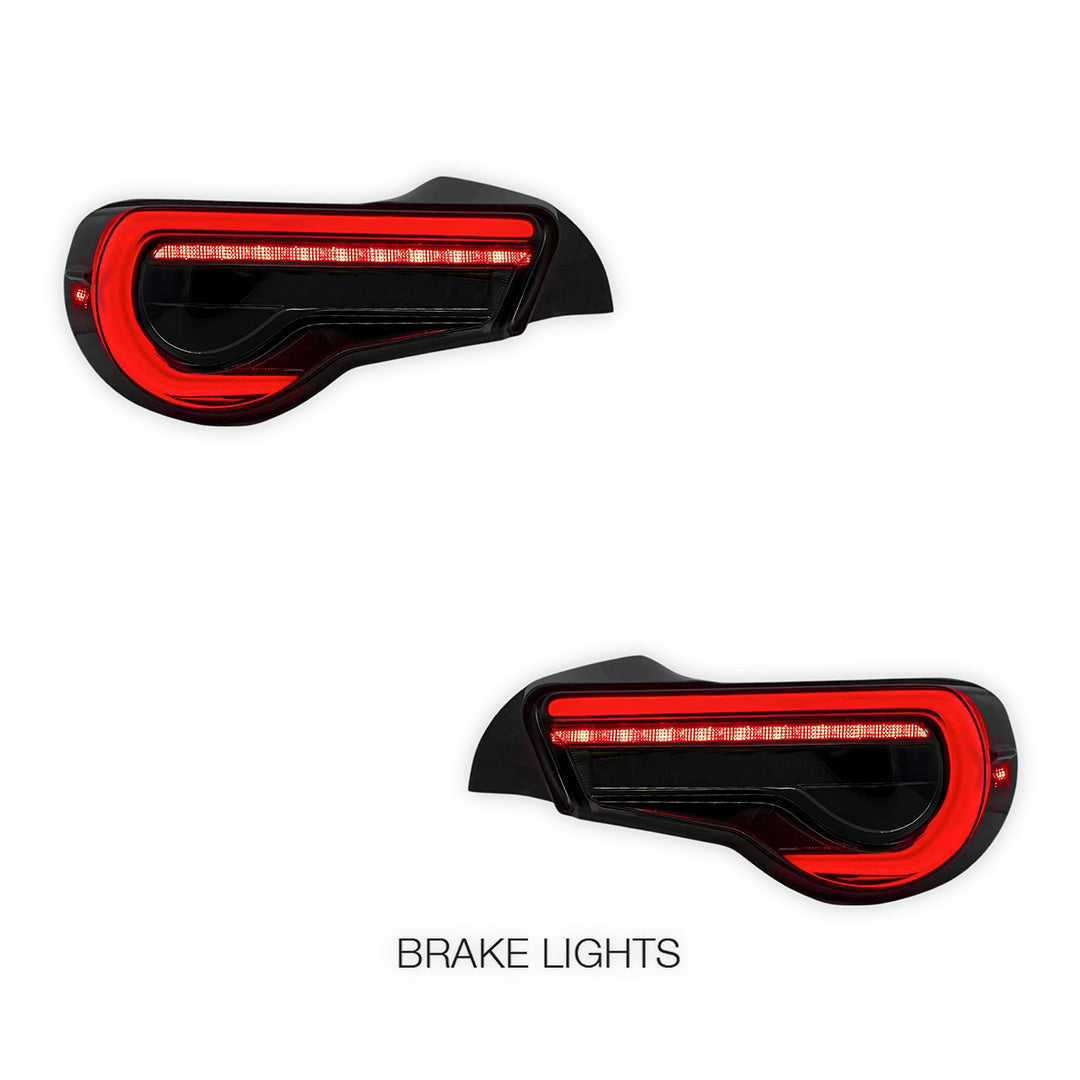 Subaru BRZ / ZC6 1st Gen. (2012 - 2021) Sequential Full Smoked LED Tail Lights LH + RH