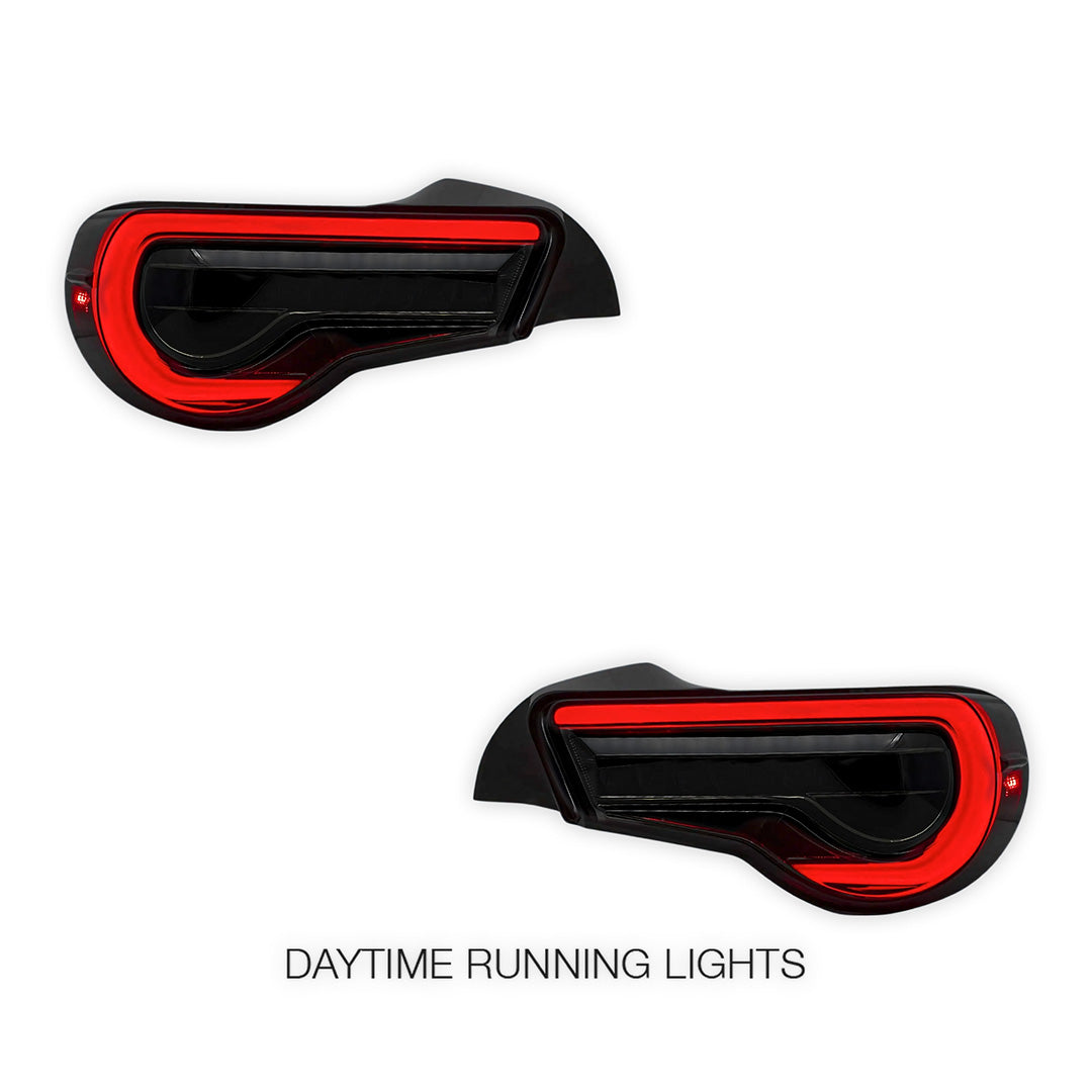 Subaru BRZ / ZC6 1st Gen. (2012 - 2021) Sequential Full Smoked LED Tail Lights LH + RH