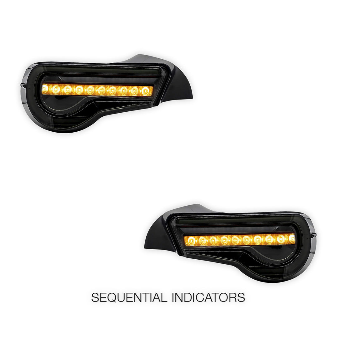 Toyota 86 / ZN6 1st Gen. (2012 - 2020) Valenti Sequential Full Smoked LED Tail Lights LH + RH