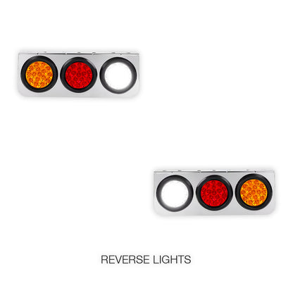 Universal 3-LED Combination Tail Lights  for Utes / Trucks / Trailers LH + RH