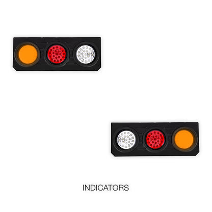 Universal 3-LED Combination Tail Lights  for Utes / Trucks / Trailers LH + RH