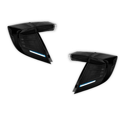 Honda Civic FK4 / FK7 / FK8 (2017 - 2023) Sequential Smoked LED Tail Lights LH + RH