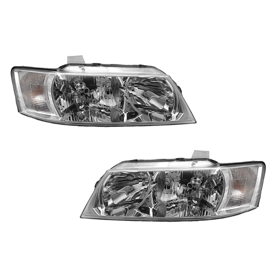 Holden Commodore VZ (2004 - 2007) Chrome OEM Style Headlights LH + RH